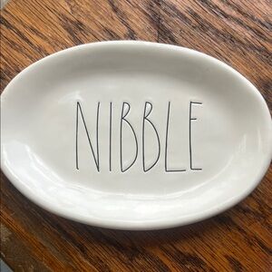 Rae Dunn White Oval Nibble Plate